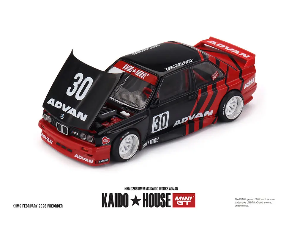 (Coming Soon) Kaido House X Mini Gt 1:64 Bmw M3 Kaido Works Advan – Black/Red 2