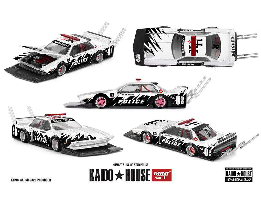 (Coming Soon) Kaido House X Mini Gt 1:64 Kaido Star Police – White – Limited Edition 1