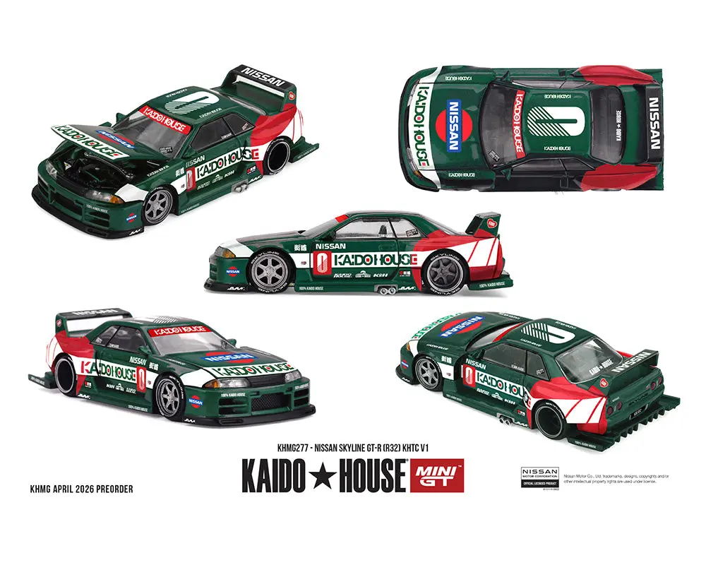 (Coming Soon) Kaido House X Mini Gt Nissan Skyline Gt-R (R32) Khtc V1 – Green 1