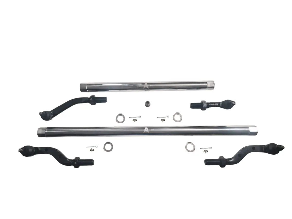 Kit600 - Jeep Jl-Jt – For Axle Upgrade Options Only - 2.5 Ton Prolock Tie Rod & Drag Link Assembly - Polished Aluminum 2