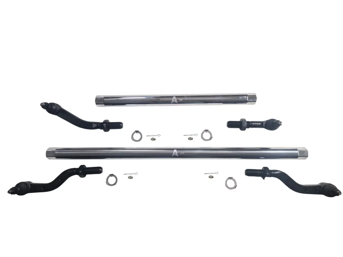 Kit601 - Jeep Jk - For Axle Upgrade Options Only  - 2.5 Ton Prolock Tie Rod & Drag Link Assembly - Polished Aluminum 1
