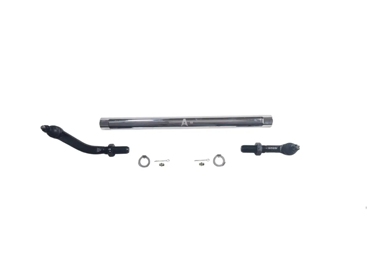 Kit128 - Jeep Wrangler Jl & Gladiator Jt - 2.5 Ton Prolock Drag Link Assembly - Noflip - Polished Aluminum 1