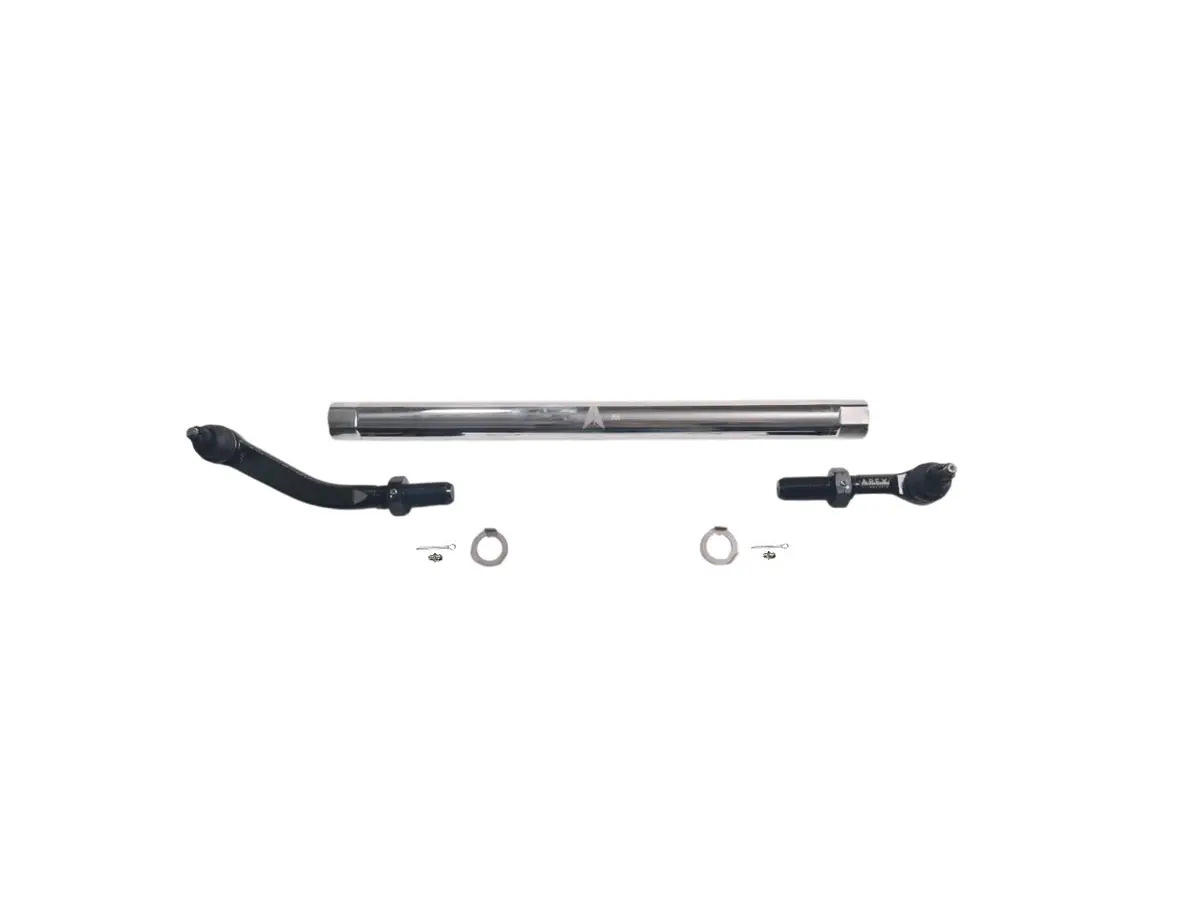 Kit142 - Jeep Wrangler Jk 2.5Ton Drag Link Assembly - Noflip - Polished Aluminum 1