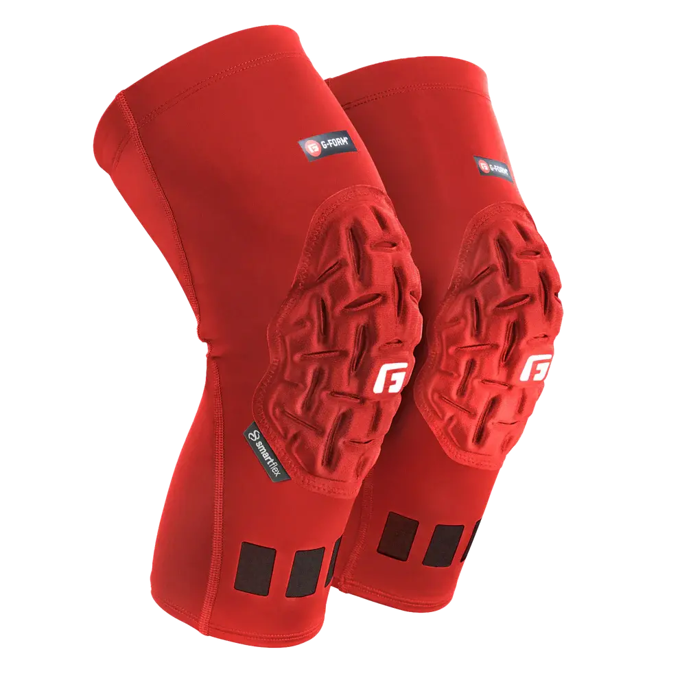 G-Form Pro Padded Compression Knee Sleeves - Red 1