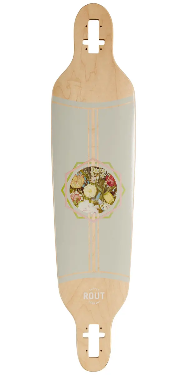 Rout Floral Drop-Thru Longboard Deck 1