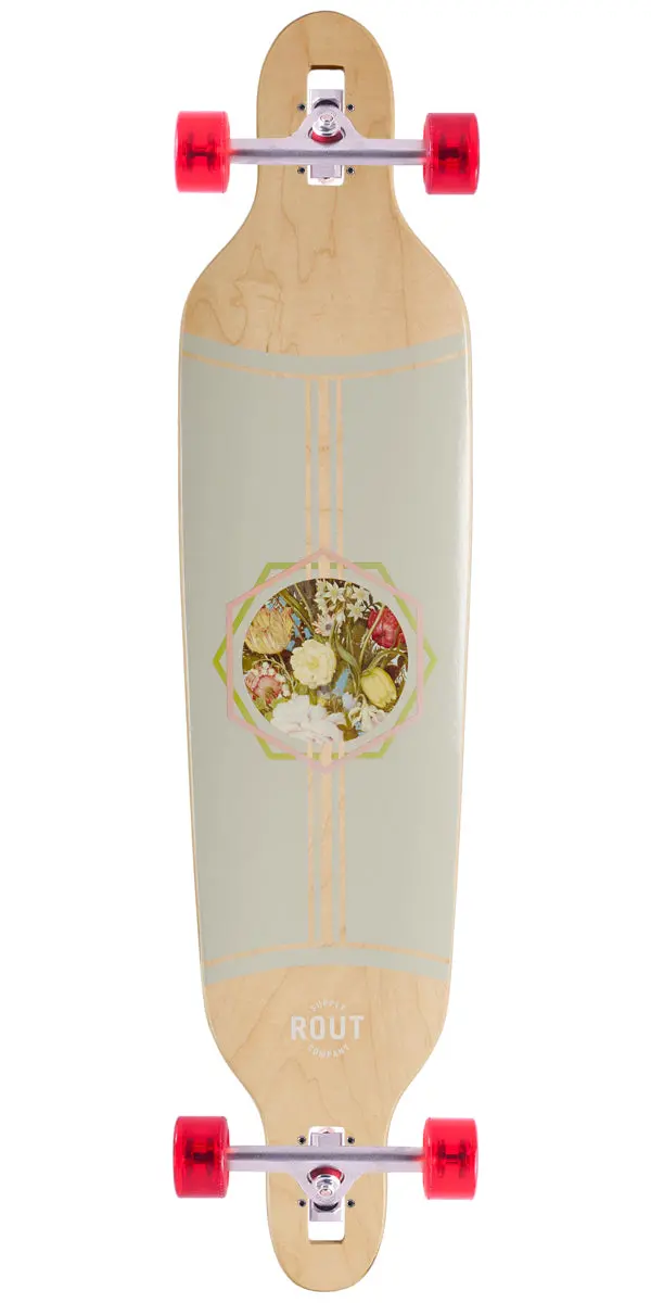 Rout Floral Drop-Thru Longboard Complete 1