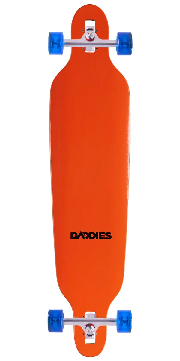 Daddies Logo Drop-Thru Longboard Complete - Orange 1