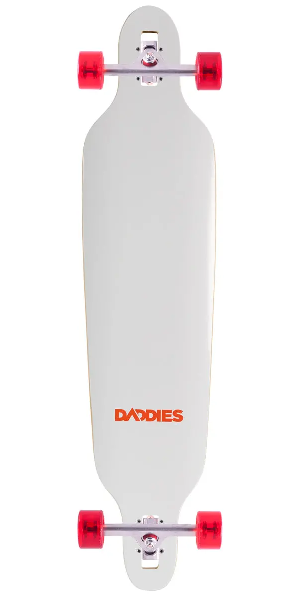 Daddies Logo Drop-Thru Longboard Complete - White 1