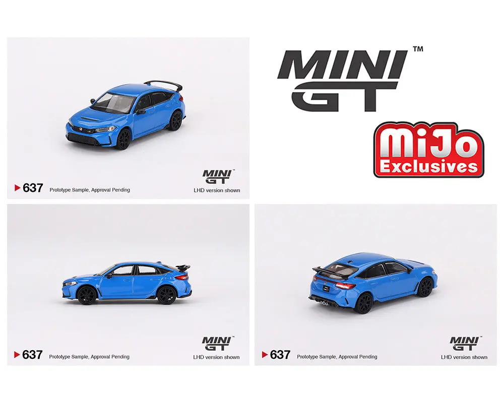 Mini Gt 1/64 Honda Civic Type R – Boost Blue Pearl 2023- Mijo Exclusives 1