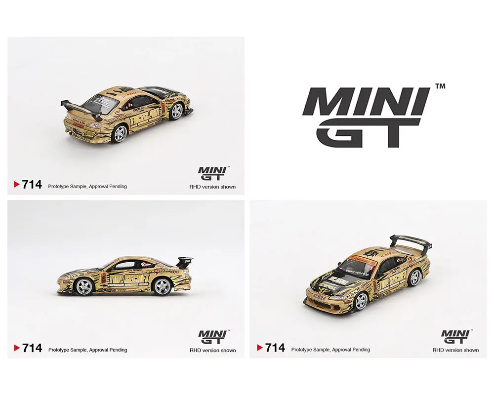 Mini Gt 1/64 Nissan Silvia Top Secret (S15) Top Secret D1gp -Gold 1