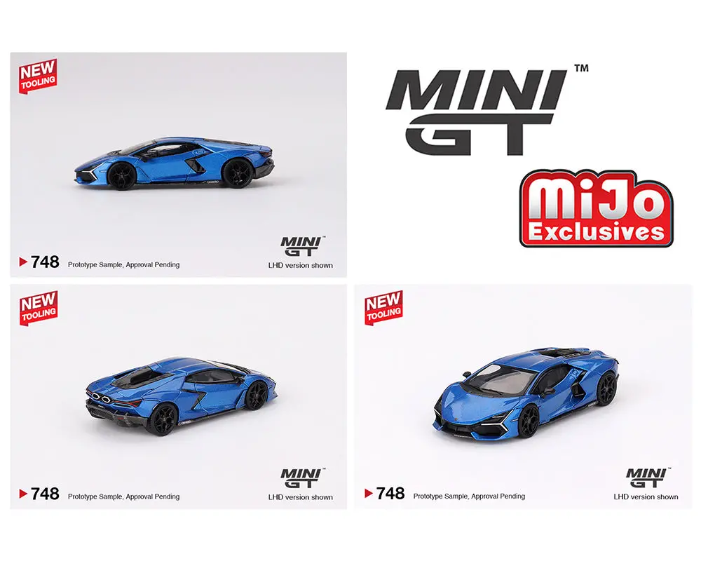 (Coming Soon) Mini Gt 1/64 Lamborghini Revuelto – Blu Eleos – Mijo Exclusives 1