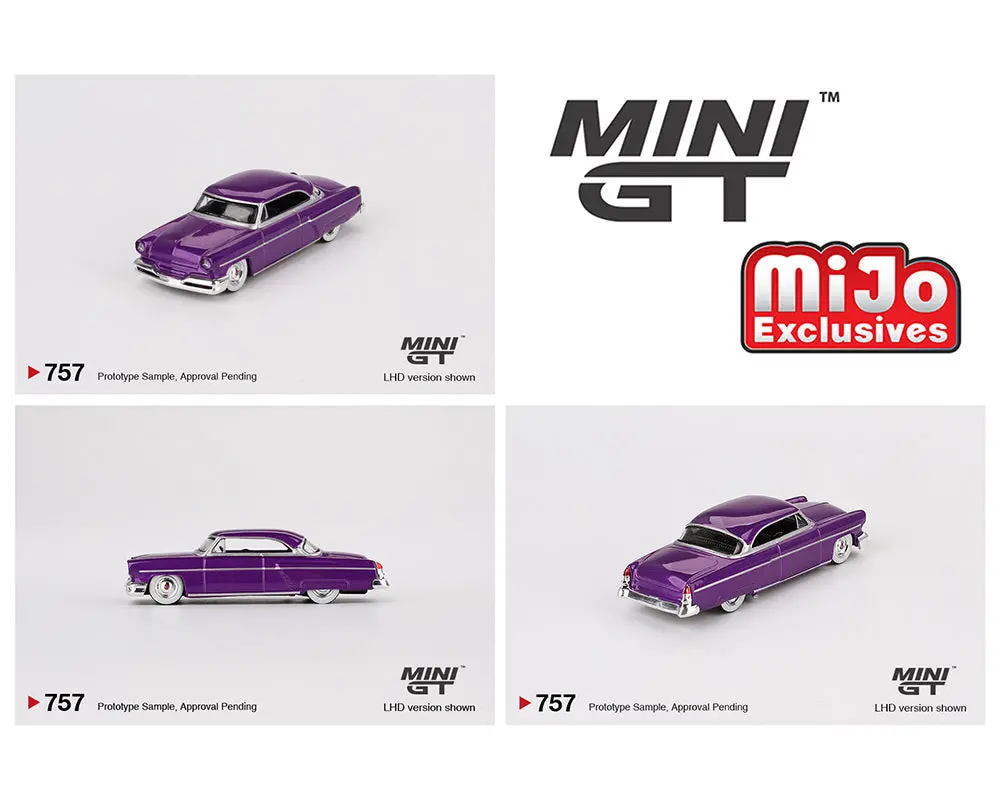 Mini Gt 1/64 Lincoln Capri Hot Rod 1954 – Purple Metallic – Mijo Exclusives 1