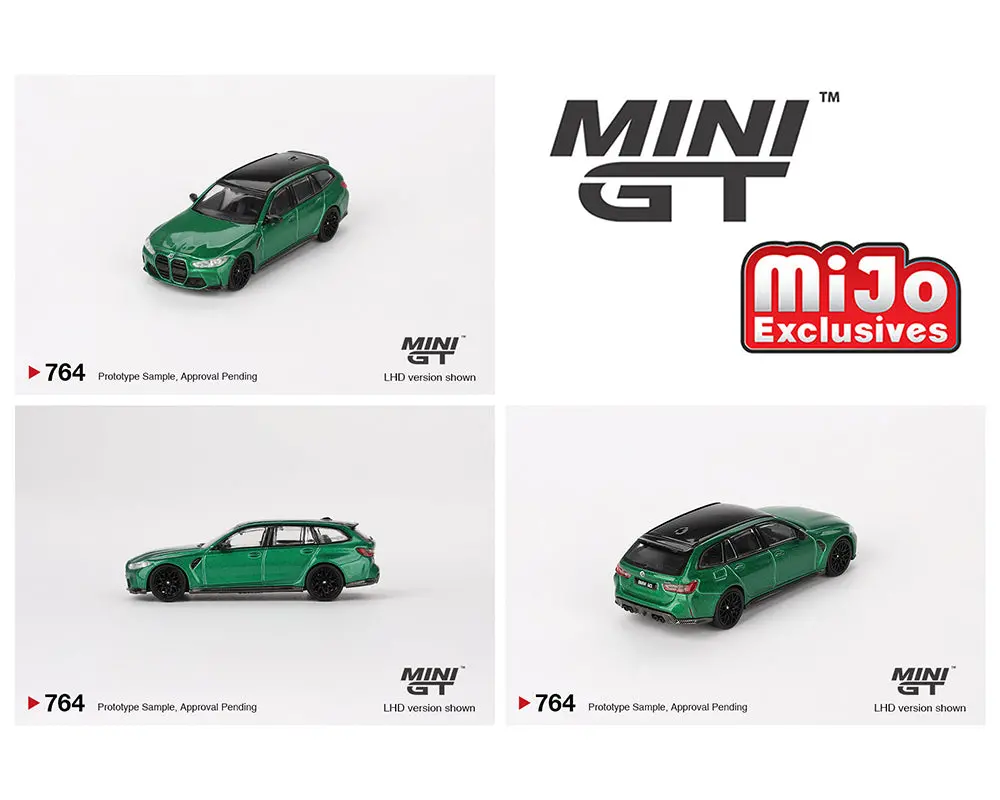 (Coming Soon) Mini Gt 1/64 Bmw M3 Competition Touring Isle Of Man – Green Metallic – Mijo Exclusives 1