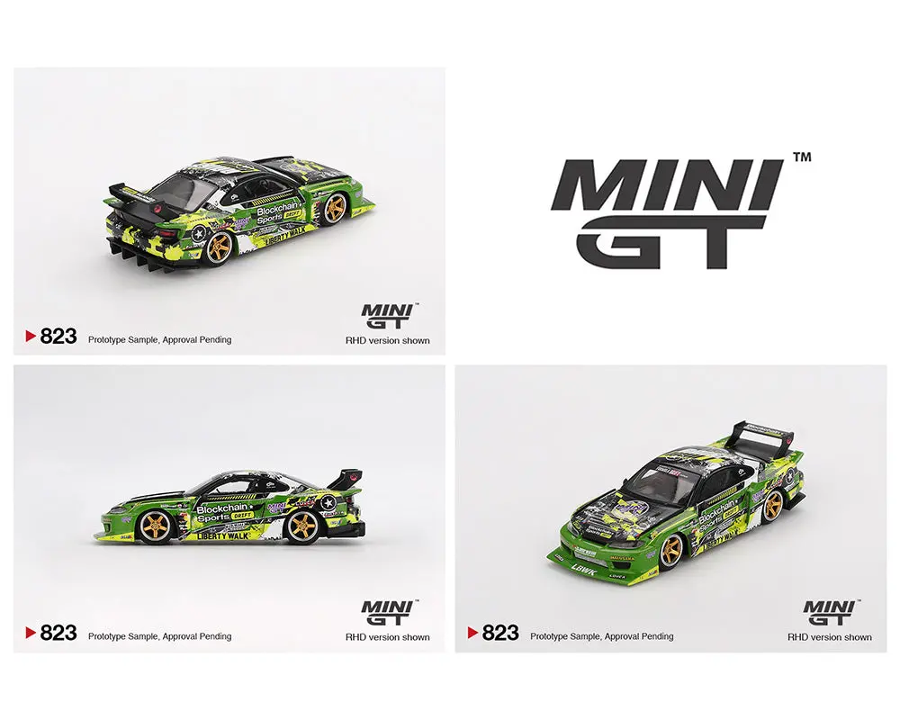 Mini Gt 1/64 Nissan Lb-Super Silhouette S15 Silvia #555 V2 2024 – Green – Formula Drift Japan 1