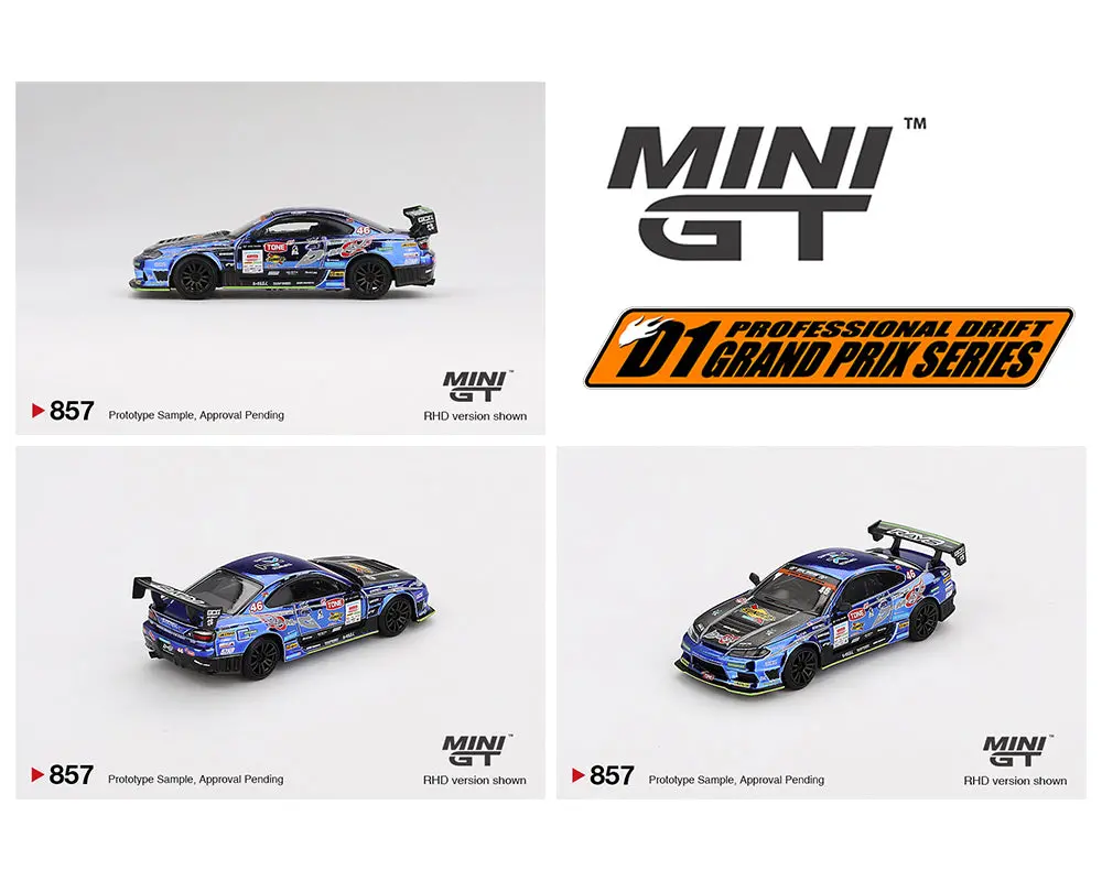 Mini Gt 1/64 Japan Exclusive Nissan Silvia (S15) D-Max Racing #46 2023 D1 Grand Prix – Limited Edition 1