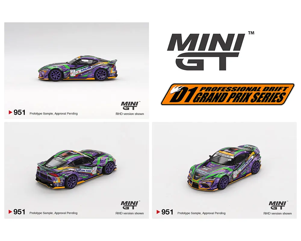 Mini Gt 1/64 Japan Exclusive Toyota Gr Supra Kuhl 2021 D1gp Evangelion Racing 2021- Limited Edition 1