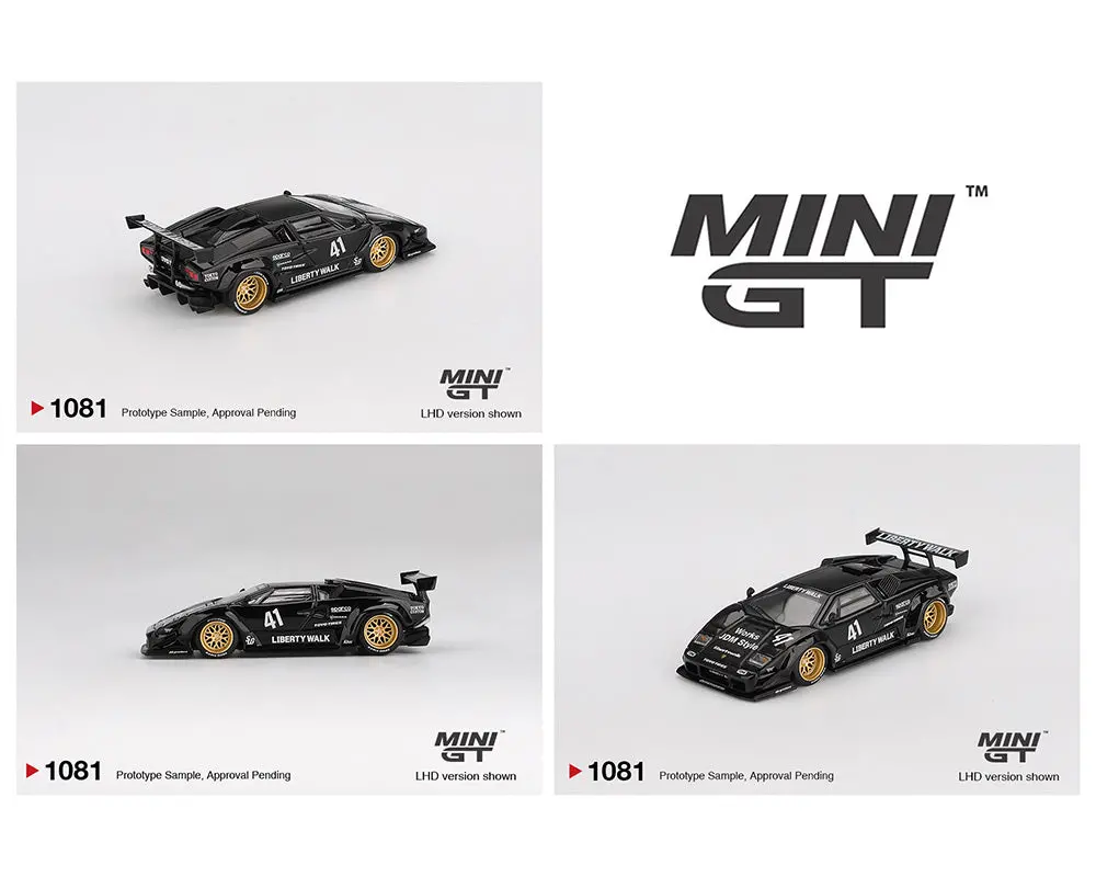 Mini Gt 1/64 Lamborghini Countach Lb-Works – Black – Mijo Exclusives 1