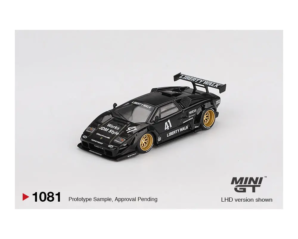 Mini Gt 1/64 Lamborghini Countach Lb-Works – Black – Mijo Exclusives 2