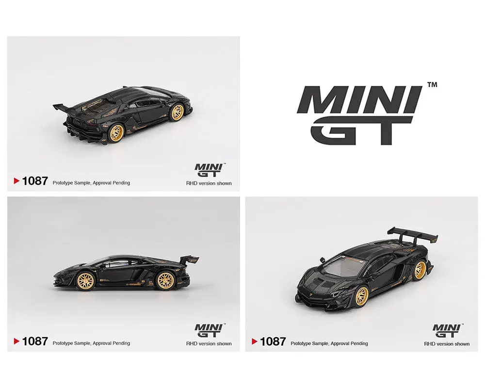(Coming Soon) Mini Gt 1/64 Lb-Works Lamborghini Aventador Limited Edition – Matte Black 1