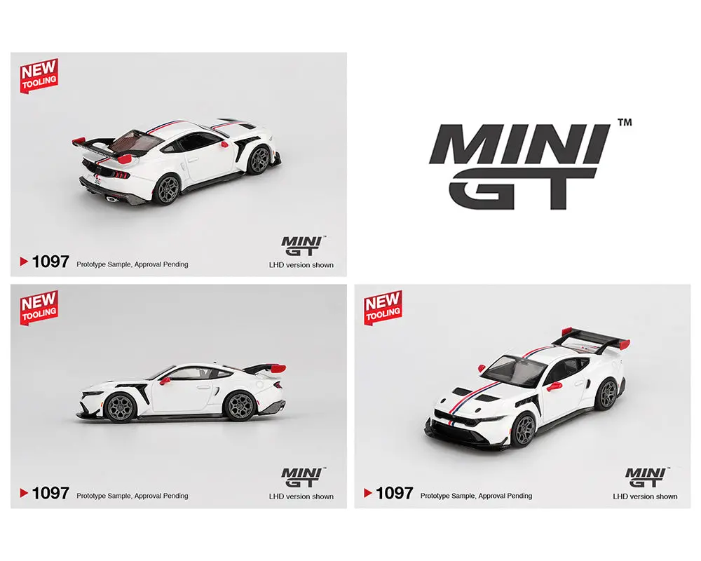 (Coming Soon) Mini Gt 1/64 Ford Mustang Gtd Spirit Of America – White 1