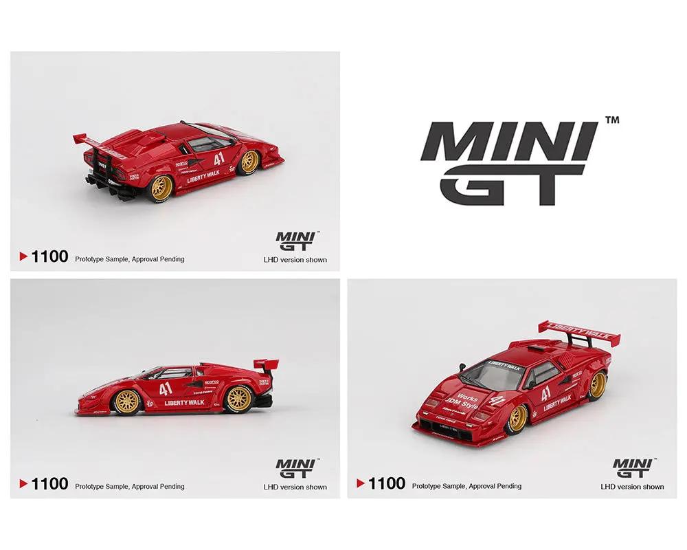 Mini Gt 1/64 Lamborghini Countach Lb-Works – Red 1