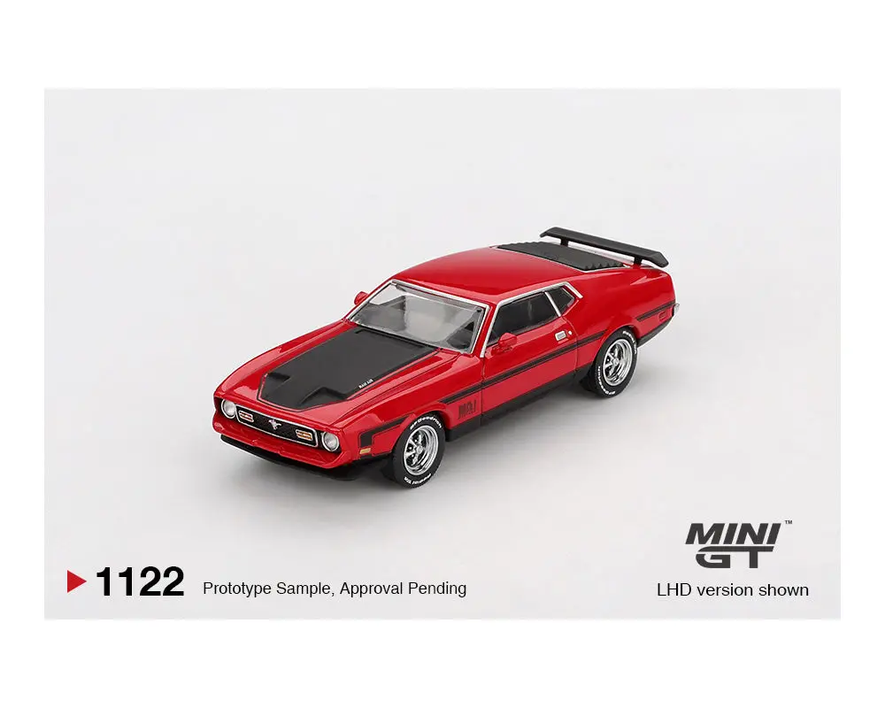 Mini Gt 1/64 Ford Mustang Mach1 1971 – Race Red – Mijo Exclusives 2