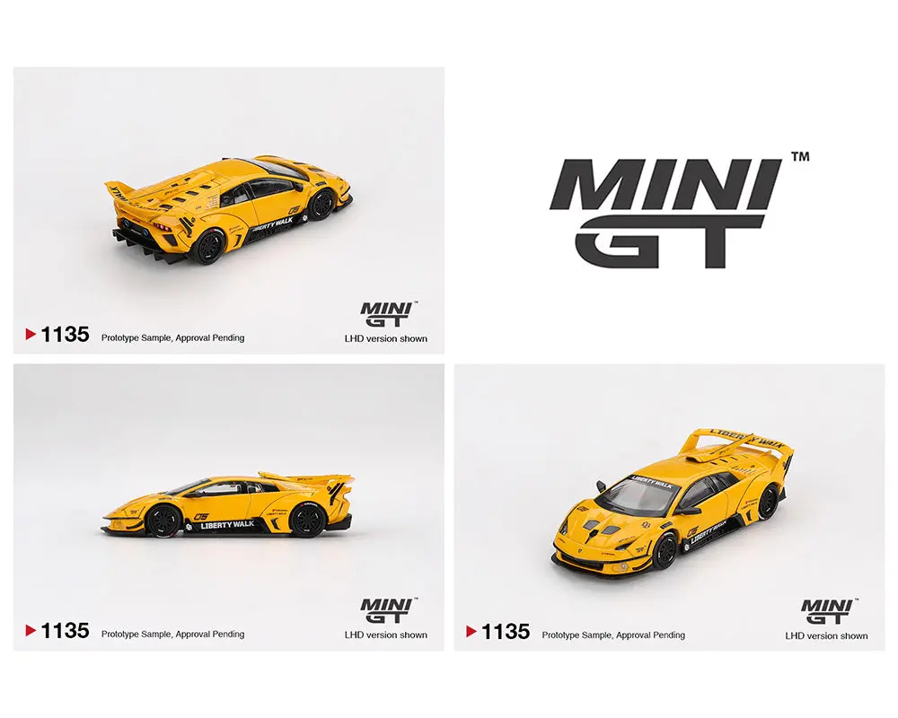 Mini Gt 1/64 Lb-Silhouette Works Murcielago Gt Evo – Yellow 1