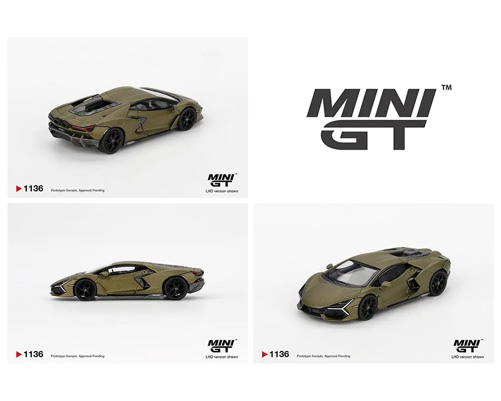 (Coming Soon) Mini Gt 1/64 Lamborghini Revuelto – Verde Gea Matte Green 1