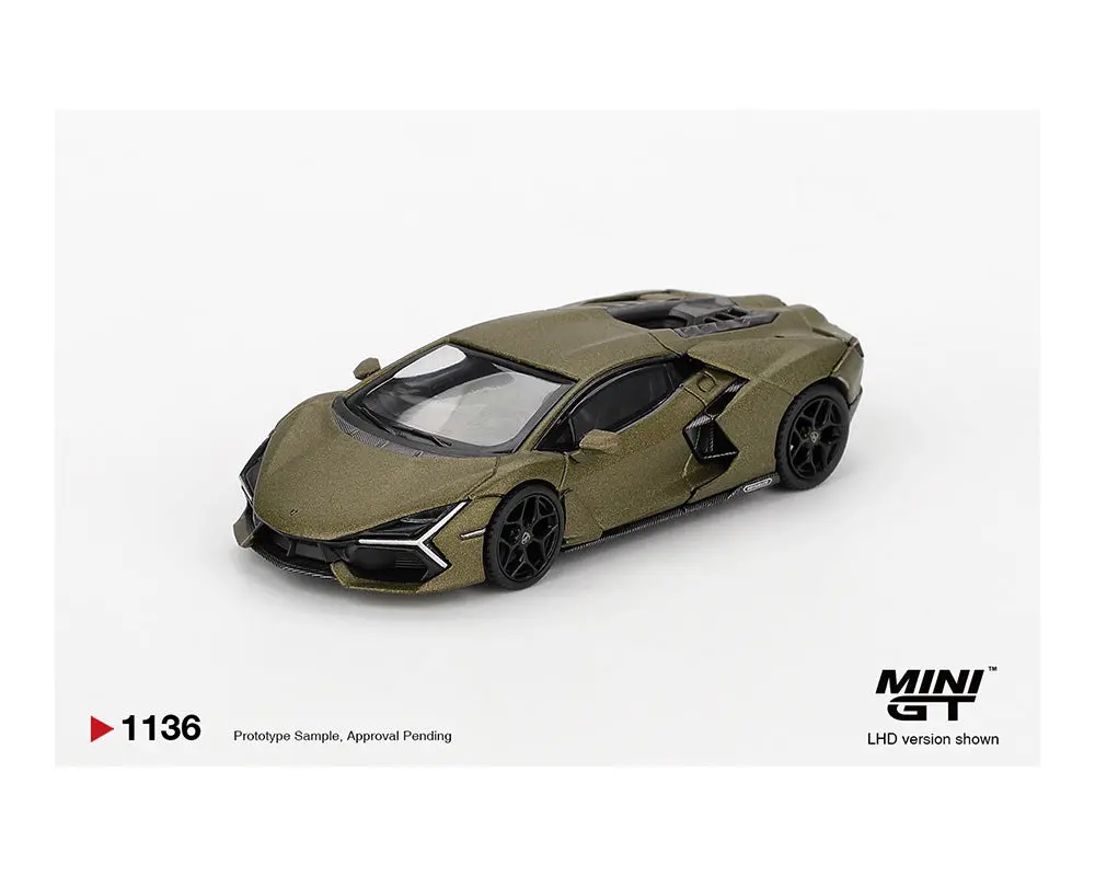 (Coming Soon) Mini Gt 1/64 Lamborghini Revuelto – Verde Gea Matte Green 2