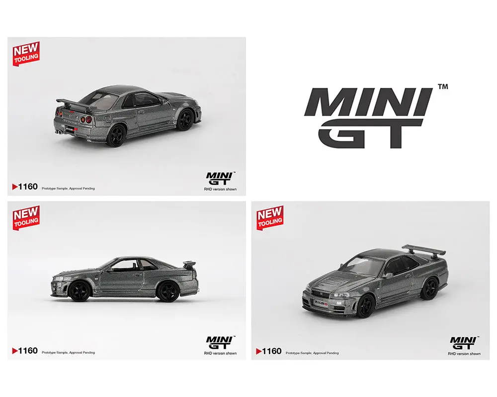 (Coming Soon) Mini Gt 1/64 Nissan Skyline Gt-R Dark Metal Gray (Nismo Bnr34 Crs Version) 1