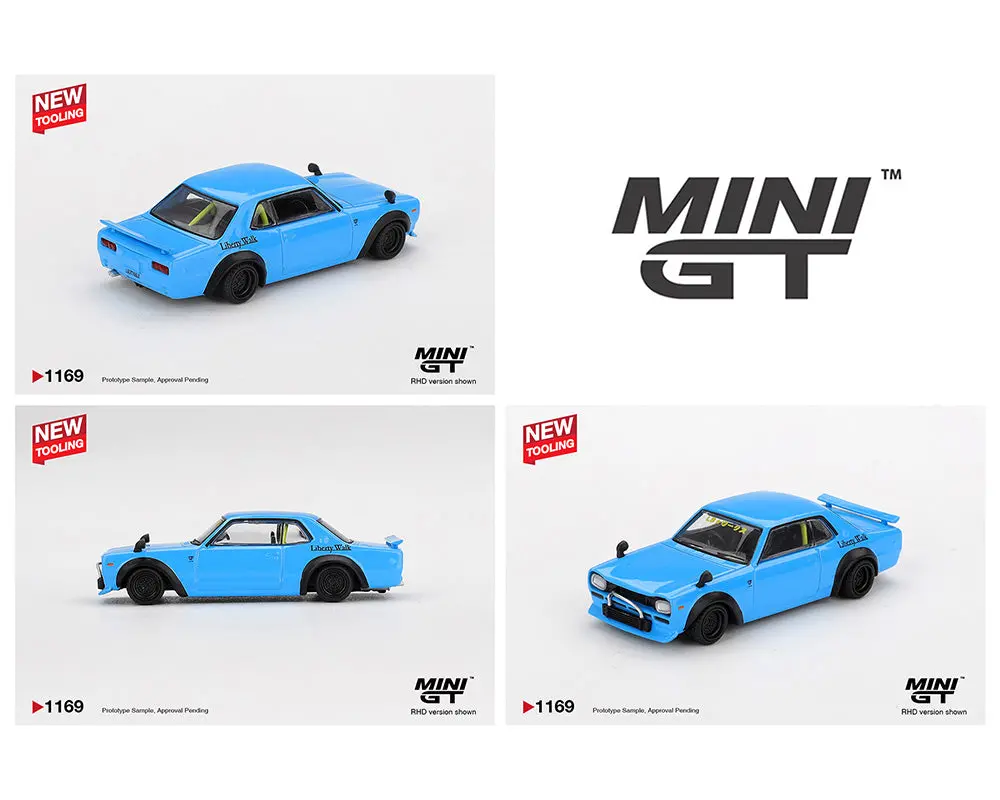 (Coming Soon) Mini Gt 1/64 Nissan Lb★Works Hakosuka – Baby Blue 1