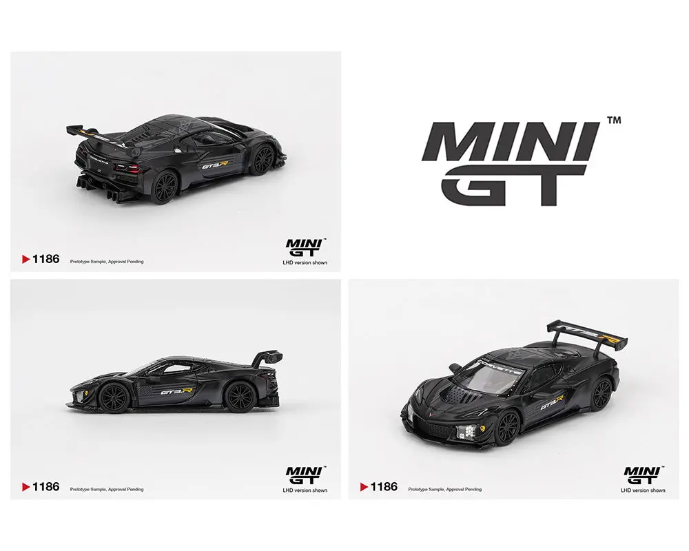 (Coming Soon) Mini Gt 1/64 Chevrolet Corvette Z06 Gt3.R Road America Test Car – Black 1