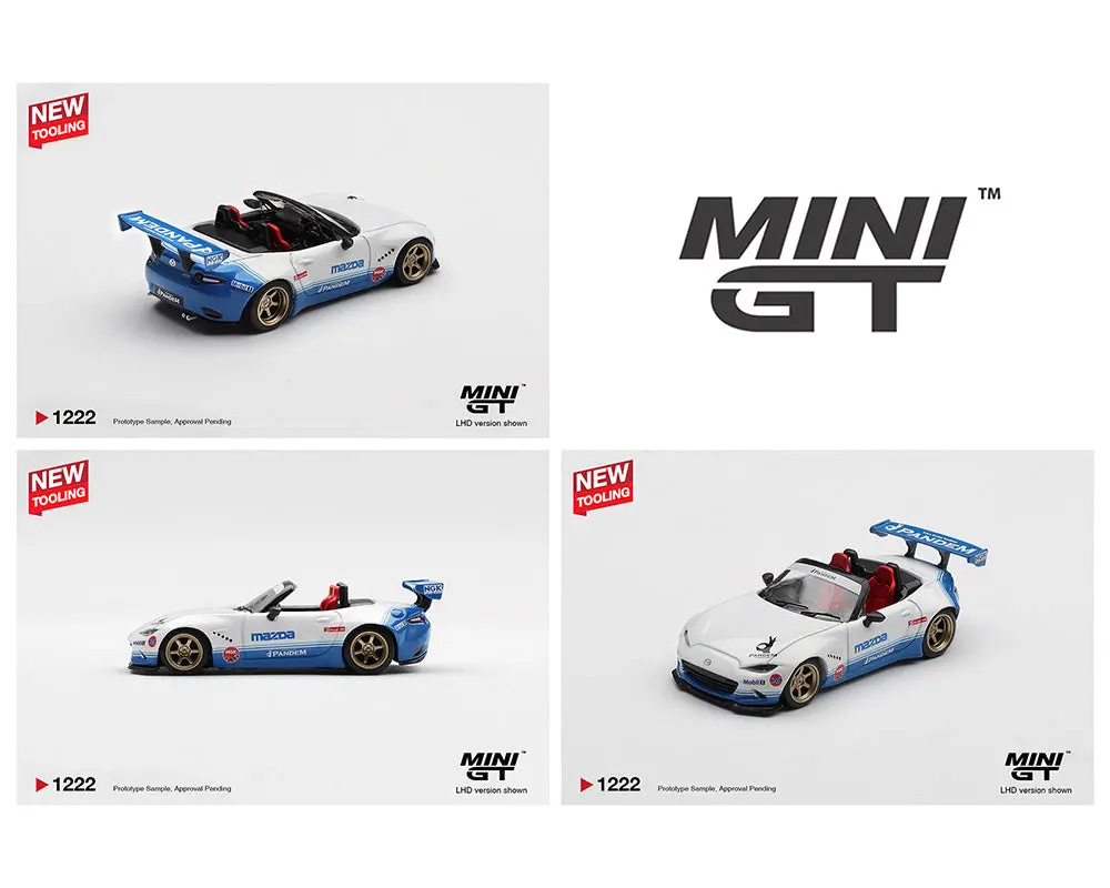 (Coming Soon) Mini Gt 1/64 Mazda Miata Mx-5 (Nd) Pandem Imsa – White 1
