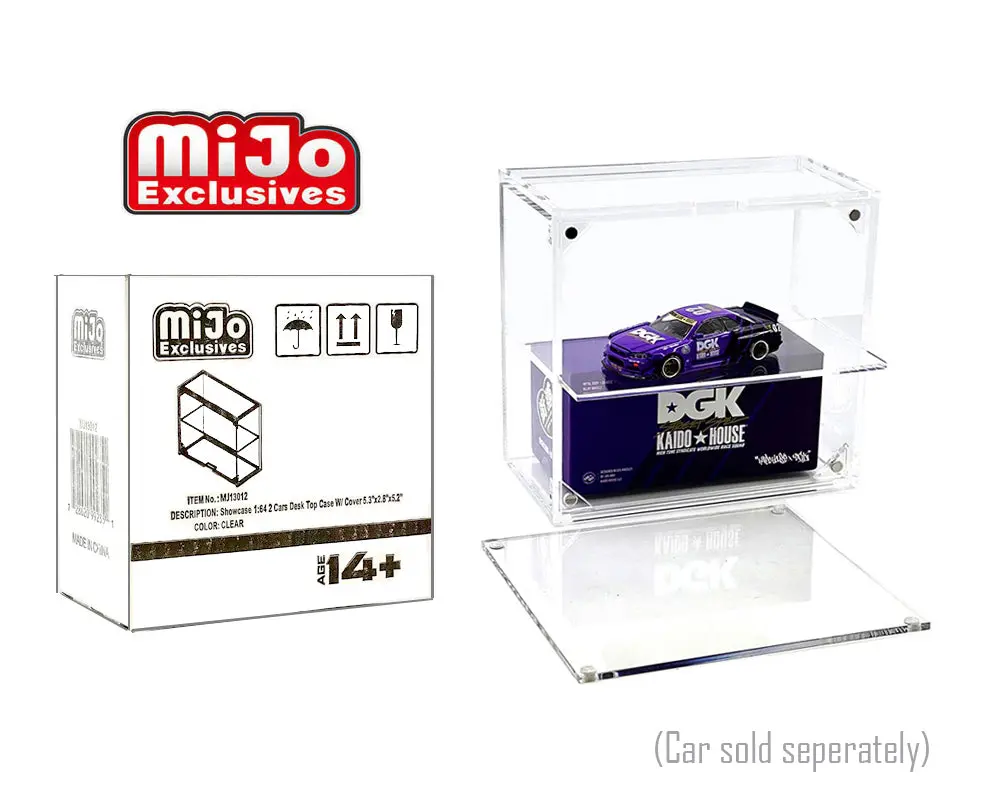 Showcase 1:64 2 Cars Desk Top Collector Display Case (5″X2.5″X4.75″) – Mijo Exclusives 1