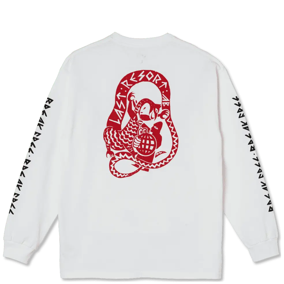 Last Resort Ab Dragon Long Sleeve T-Shirt in White