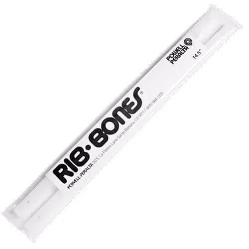 White Powell Peralta Rib Bones Rails for Enhanced Skateboard Stability and Control