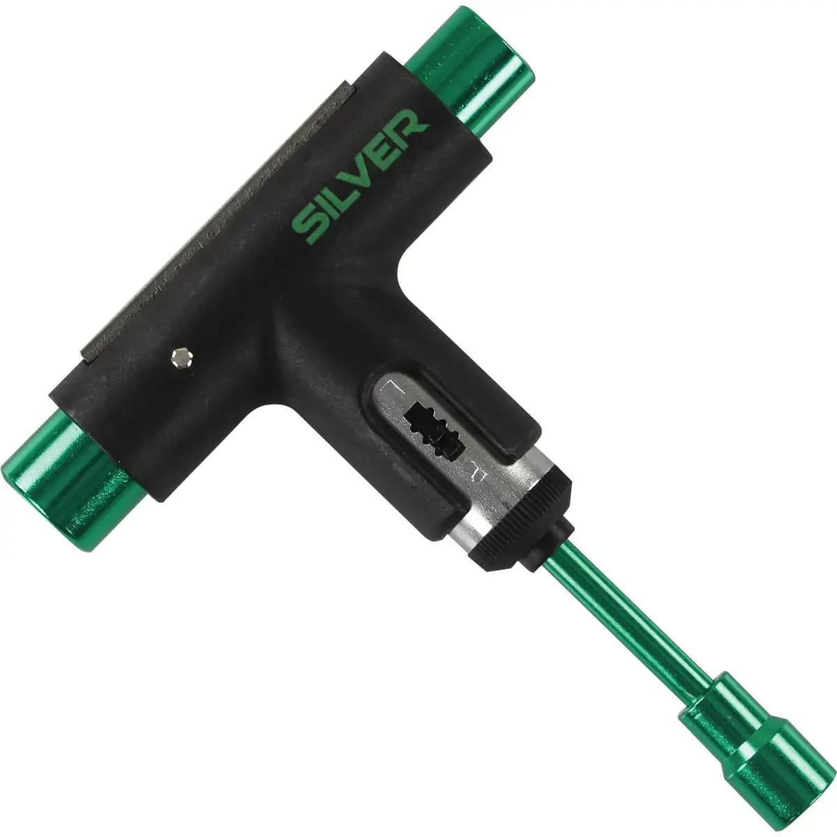 Dual-Tone Silver and Black Skate Tool