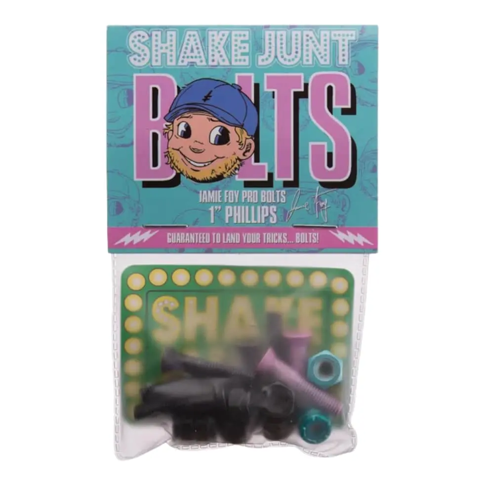 Shake Junt Foy 1-Inch Phillips Screw Hardware – Black, Teal & Pink