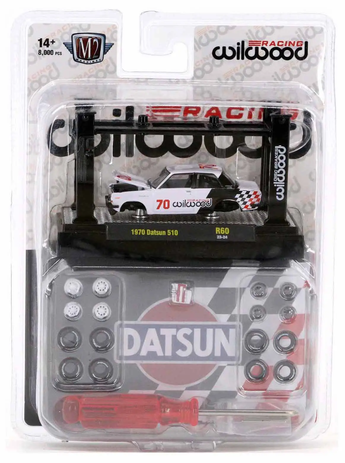 1970 Datsun 510 Wilwood M2 Machines 1:64 Scale Model Kit R60 1