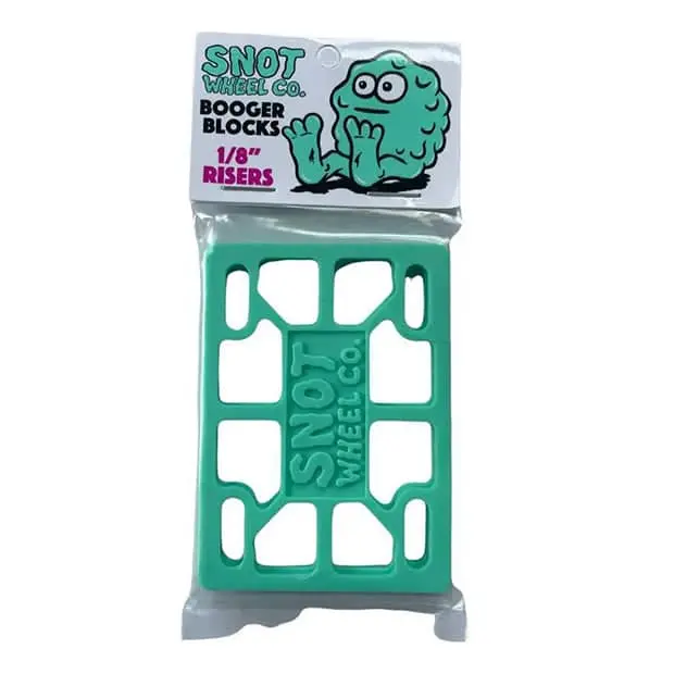 Snot Wheel Co. Booger Blocks – 1/8-Inch Skateboard Risers