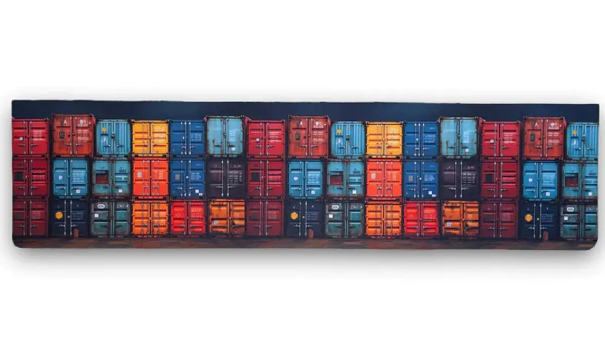 Turbo Pads 1/64 Shipping Containers Background 70Cm X 17.5Cm 1