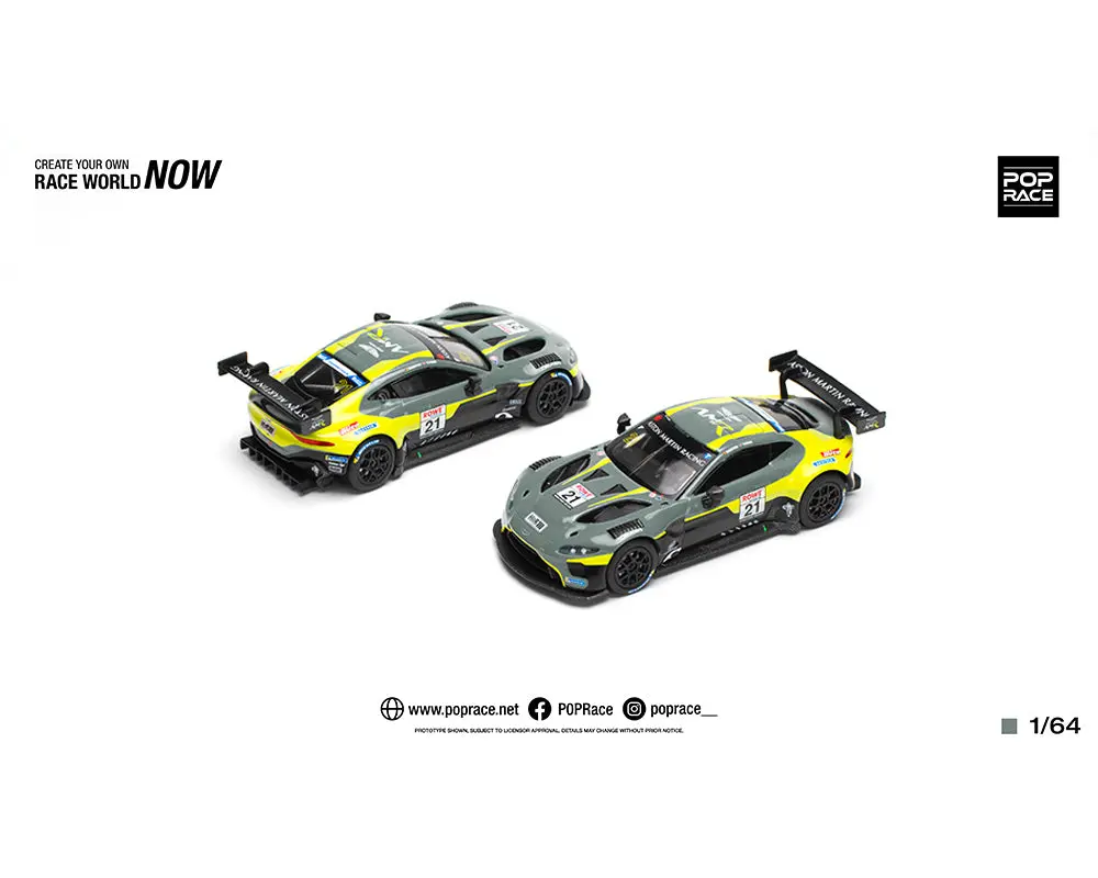 Pop Race 1/64 Aston Martin Vantage Gt3 N21 2022 Nurburgring 1