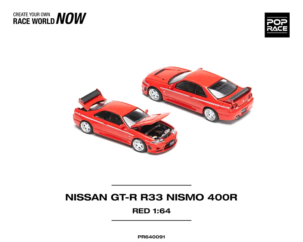Pop Race 1/64 Nissan Gt-R R33 Nismo 400R 1