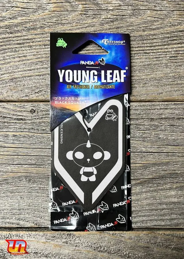 Tree Frog Panda Young Leaf Black Squash Air Freshener 1