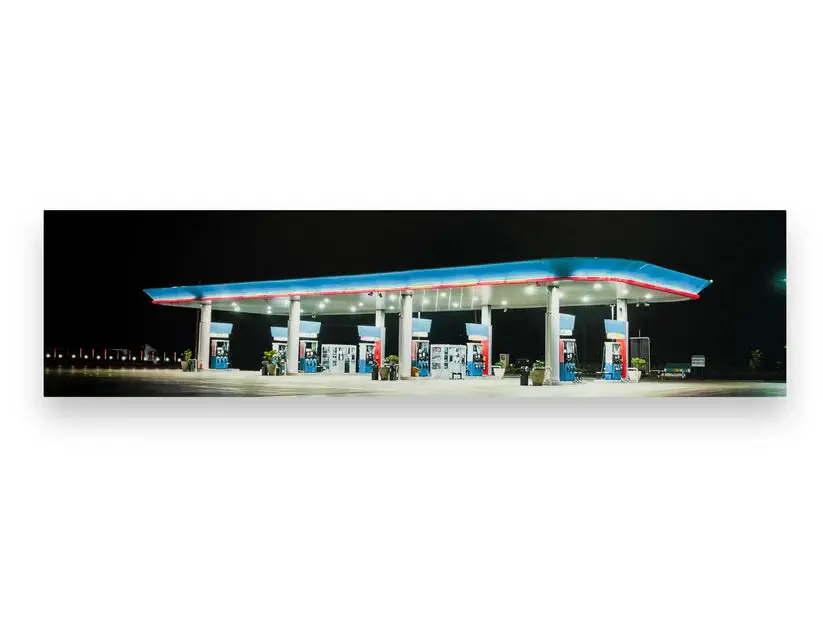 Turbo Pads 1/64Gas Station Night Background 70Cm X 17.5Cm 1