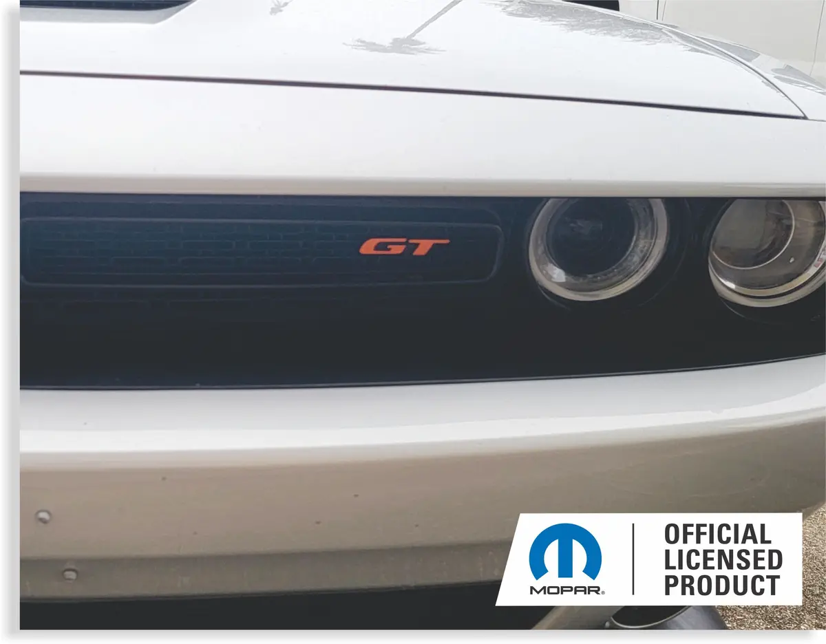 Gt Grille Emblem Overlay Decal - 2019-2023 Dodge Challenger Gt 1