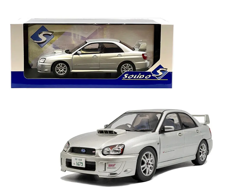 Solido 1:18 2003 Subaru Impreza Wrx Sti  Silver 1