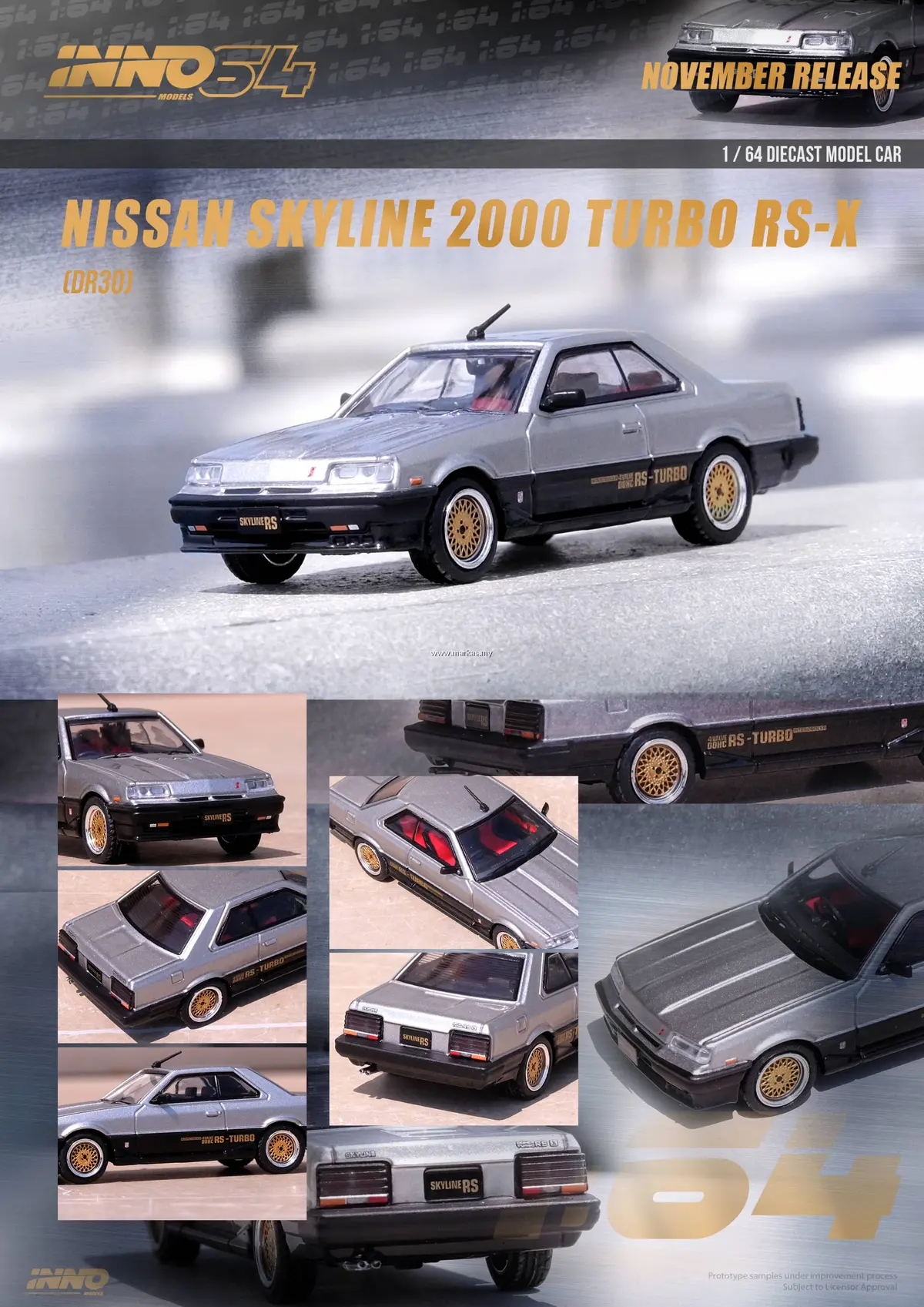 Inno64 1/64 Nissan Skyline 2000 Rs-X Turbo (Dr30) 1