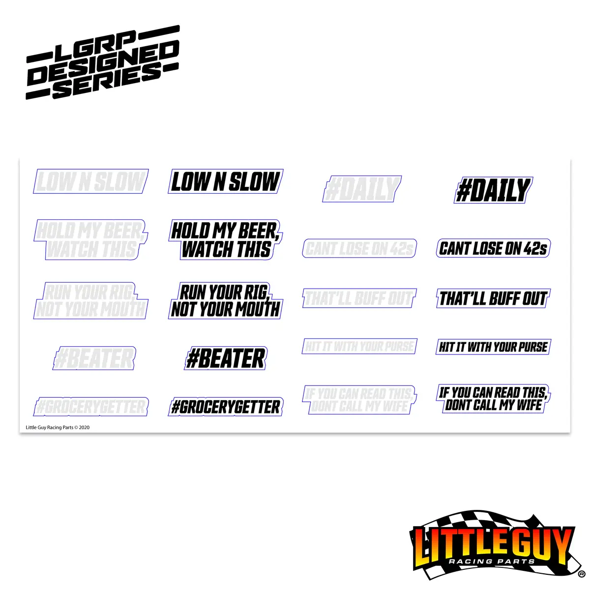 Lgrp® Slogan Sticker Sheet 1