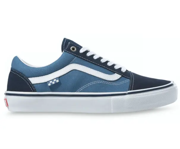 Vans Old Skool Pro Skate Shoes in Navy and White